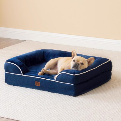 EHEYCIGA Orthopedic Dog Beds for Extra Large Dogs, Waterproof Memory Foam XL Pet Bed with Sides, Non-Slip and Egg-Crate Foam Big Dog Couch Bed with Washable Removable Cover, Grey - Image 76