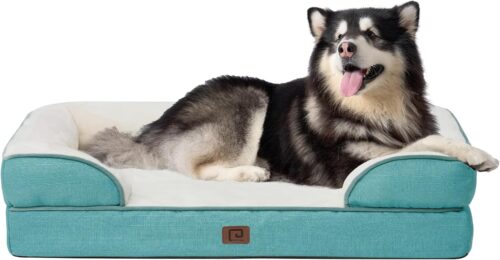 EHEYCIGA Orthopedic Dog Beds for Extra Large Dogs, Waterproof Memory Foam XL Pet Bed with Sides, Non-Slip and Egg-Crate Foam Big Dog Couch Bed with Washable Removable Cover, Grey - Image 77