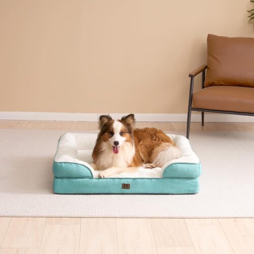 EHEYCIGA Orthopedic Dog Beds for Extra Large Dogs, Waterproof Memory Foam XL Pet Bed with Sides, Non-Slip and Egg-Crate Foam Big Dog Couch Bed with Washable Removable Cover, Grey - Image 85