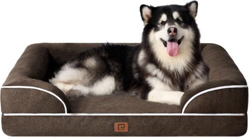 EHEYCIGA Orthopedic Dog Beds for Extra Large Dogs, Waterproof Memory Foam XL Pet Bed with Sides, Non-Slip and Egg-Crate Foam Big Dog Couch Bed with Washable Removable Cover, Grey - Image 90