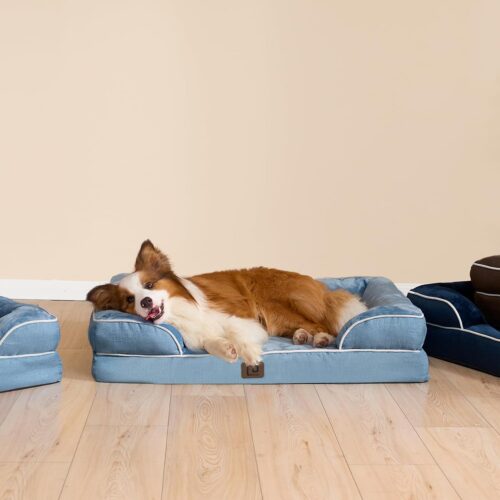 EHEYCIGA Orthopedic Dog Beds for Extra Large Dogs, Waterproof Memory Foam XL Pet Bed with Sides, Non-Slip and Egg-Crate Foam Big Dog Couch Bed with Washable Removable Cover, Grey - Image 93