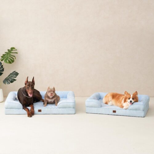 EHEYCIGA Orthopedic Dog Beds for Extra Large Dogs, Waterproof Memory Foam XL Pet Bed with Sides, Non-Slip and Egg-Crate Foam Big Dog Couch Bed with Washable Removable Cover, Grey - Image 121