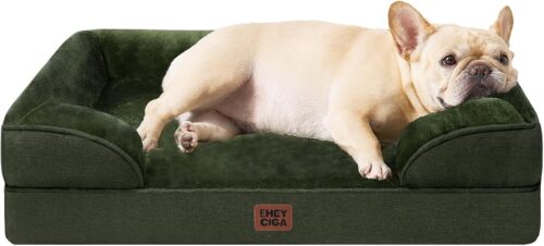 EHEYCIGA Orthopedic Dog Beds for Extra Large Dogs, Waterproof Memory Foam XL Pet Bed with Sides, Non-Slip and Egg-Crate Foam Big Dog Couch Bed with Washable Removable Cover, Grey - Image 122