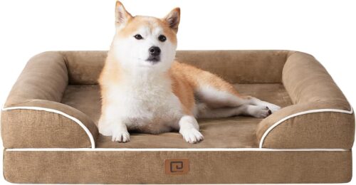 EHEYCIGA Orthopedic Dog Beds for Extra Large Dogs, Waterproof Memory Foam XL Pet Bed with Sides, Non-Slip and Egg-Crate Foam Big Dog Couch Bed with Washable Removable Cover, Grey - Image 137