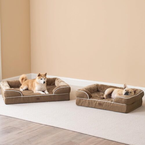 EHEYCIGA Orthopedic Dog Beds for Extra Large Dogs, Waterproof Memory Foam XL Pet Bed with Sides, Non-Slip and Egg-Crate Foam Big Dog Couch Bed with Washable Removable Cover, Grey - Image 144