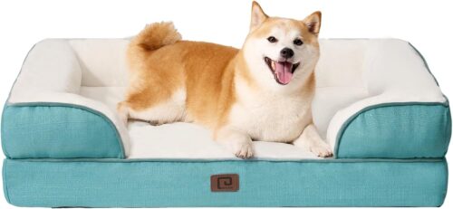 EHEYCIGA Orthopedic Dog Beds for Extra Large Dogs, Waterproof Memory Foam XL Pet Bed with Sides, Non-Slip and Egg-Crate Foam Big Dog Couch Bed with Washable Removable Cover, Grey - Image 147