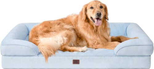 EHEYCIGA Orthopedic Dog Beds for Extra Large Dogs, Waterproof Memory Foam XL Pet Bed with Sides, Non-Slip and Egg-Crate Foam Big Dog Couch Bed with Washable Removable Cover, Grey - Image 149