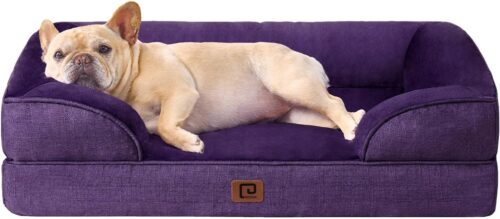 EHEYCIGA Orthopedic Dog Beds for Extra Large Dogs, Waterproof Memory Foam XL Pet Bed with Sides, Non-Slip and Egg-Crate Foam Big Dog Couch Bed with Washable Removable Cover, Grey - Image 151