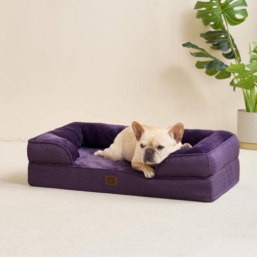 EHEYCIGA Orthopedic Dog Beds for Extra Large Dogs, Waterproof Memory Foam XL Pet Bed with Sides, Non-Slip and Egg-Crate Foam Big Dog Couch Bed with Washable Removable Cover, Grey - Image 158
