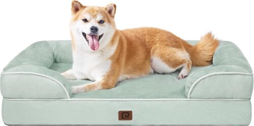 EHEYCIGA Orthopedic Dog Beds for Extra Large Dogs, Waterproof Memory Foam XL Pet Bed with Sides, Non-Slip and Egg-Crate Foam Big Dog Couch Bed with Washable Removable Cover, Grey - Image 180