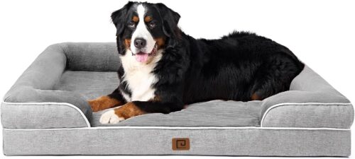 EHEYCIGA Orthopedic Dog Beds for Extra Large Dogs, Waterproof Memory Foam XL Pet Bed with Sides, Non-Slip and Egg-Crate Foam Big Dog Couch Bed with Washable Removable Cover, Grey - Image 181