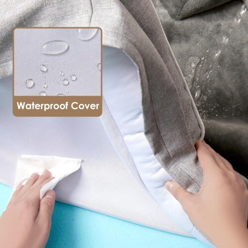 EHEYCIGA Orthopedic Dog Beds for Extra Large Dogs, Waterproof Memory Foam XL Pet Bed with Sides, Non-Slip and Egg-Crate Foam Big Dog Couch Bed with Washable Removable Cover, Grey - Image 182