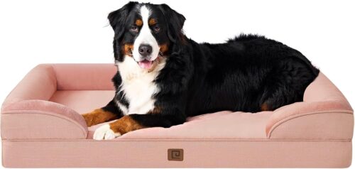 EHEYCIGA Orthopedic Dog Beds for Extra Large Dogs, Waterproof Memory Foam XL Pet Bed with Sides, Non-Slip and Egg-Crate Foam Big Dog Couch Bed with Washable Removable Cover, Grey - Image 188