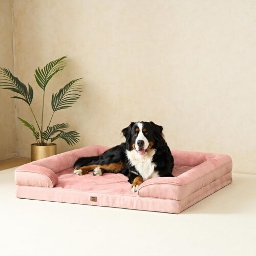 EHEYCIGA Orthopedic Dog Beds for Extra Large Dogs, Waterproof Memory Foam XL Pet Bed with Sides, Non-Slip and Egg-Crate Foam Big Dog Couch Bed with Washable Removable Cover, Grey - Image 195