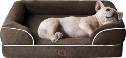 EHEYCIGA Orthopedic Dog Beds for Extra Large Dogs, Waterproof Memory Foam XL Pet Bed with Sides, Non-Slip and Egg-Crate Foam Big Dog Couch Bed with Washable Removable Cover, Grey - Image 212