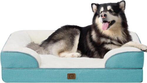 EHEYCIGA Orthopedic Dog Beds for Extra Large Dogs, Waterproof Memory Foam XL Pet Bed with Sides, Non-Slip and Egg-Crate Foam Big Dog Couch Bed with Washable Removable Cover, Grey - Image 217