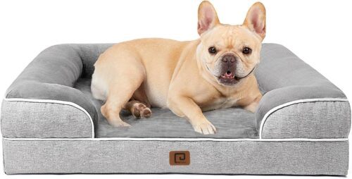 EHEYCIGA Orthopedic Dog Beds for Extra Large Dogs, Waterproof Memory Foam XL Pet Bed with Sides, Non-Slip and Egg-Crate Foam Big Dog Couch Bed with Washable Removable Cover, Grey - Image 220