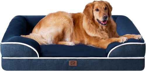 EHEYCIGA Orthopedic Dog Beds for Extra Large Dogs, Waterproof Memory Foam XL Pet Bed with Sides, Non-Slip and Egg-Crate Foam Big Dog Couch Bed with Washable Removable Cover, Grey - Image 223