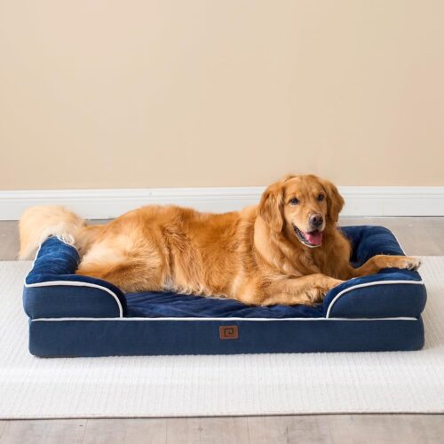 EHEYCIGA Orthopedic Dog Beds for Extra Large Dogs, Waterproof Memory Foam XL Pet Bed with Sides, Non-Slip and Egg-Crate Foam Big Dog Couch Bed with Washable Removable Cover, Grey - Image 228