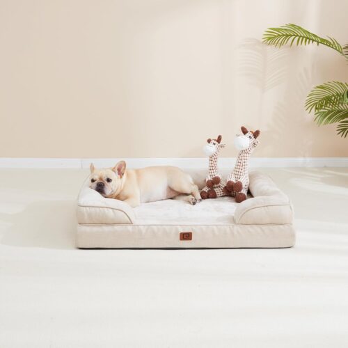 EHEYCIGA Orthopedic Dog Beds for Extra Large Dogs, Waterproof Memory Foam XL Pet Bed with Sides, Non-Slip and Egg-Crate Foam Big Dog Couch Bed with Washable Removable Cover, Grey - Image 239