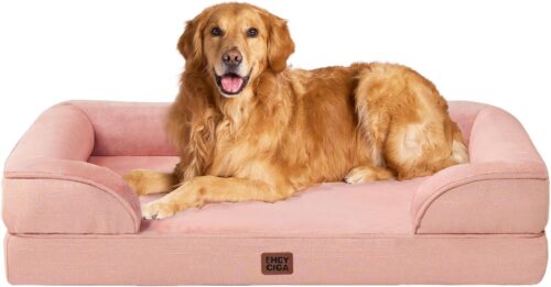 EHEYCIGA Orthopedic Dog Beds for Extra Large Dogs, Waterproof Memory Foam XL Pet Bed with Sides, Non-Slip and Egg-Crate Foam Big Dog Couch Bed with Washable Removable Cover, Grey - Image 240
