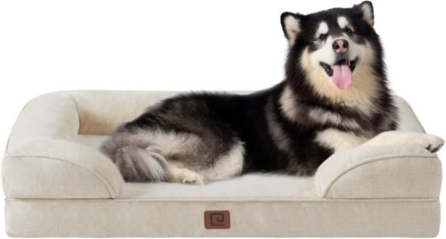 EHEYCIGA Orthopedic Dog Beds for Extra Large Dogs, Waterproof Memory Foam XL Pet Bed with Sides, Non-Slip and Egg-Crate Foam Big Dog Couch Bed with Washable Removable Cover, Grey - Image 250