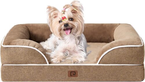 EHEYCIGA Orthopedic Dog Beds for Extra Large Dogs, Waterproof Memory Foam XL Pet Bed with Sides, Non-Slip and Egg-Crate Foam Big Dog Couch Bed with Washable Removable Cover, Grey - Image 253