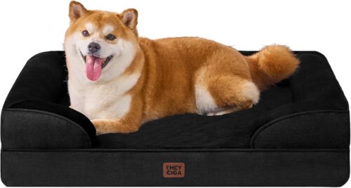 EHEYCIGA Orthopedic Dog Beds for Extra Large Dogs, Waterproof Memory Foam XL Pet Bed with Sides, Non-Slip and Egg-Crate Foam Big Dog Couch Bed with Washable Removable Cover, Grey - Image 258