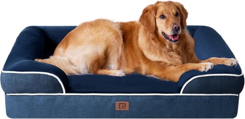 EHEYCIGA Orthopedic Dog Beds for Extra Large Dogs, Waterproof Memory Foam XL Pet Bed with Sides, Non-Slip and Egg-Crate Foam Big Dog Couch Bed with Washable Removable Cover, Grey - Image 265