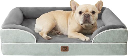 EHEYCIGA Orthopedic Dog Beds for Extra Large Dogs, Waterproof Memory Foam XL Pet Bed with Sides, Non-Slip and Egg-Crate Foam Big Dog Couch Bed with Washable Removable Cover, Grey - Image 266