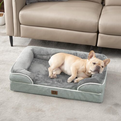 EHEYCIGA Orthopedic Dog Beds for Extra Large Dogs, Waterproof Memory Foam XL Pet Bed with Sides, Non-Slip and Egg-Crate Foam Big Dog Couch Bed with Washable Removable Cover, Grey - Image 267