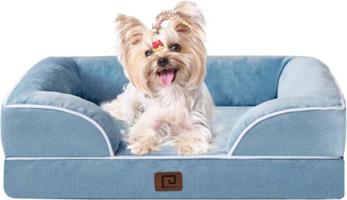 EHEYCIGA Orthopedic Dog Beds for Extra Large Dogs, Waterproof Memory Foam XL Pet Bed with Sides, Non-Slip and Egg-Crate Foam Big Dog Couch Bed with Washable Removable Cover, Grey - Image 268