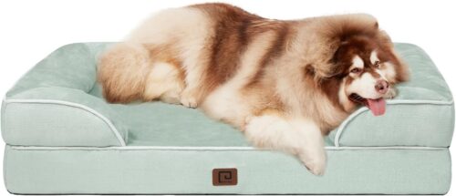 EHEYCIGA Orthopedic Dog Beds for Extra Large Dogs, Waterproof Memory Foam XL Pet Bed with Sides, Non-Slip and Egg-Crate Foam Big Dog Couch Bed with Washable Removable Cover, Grey - Image 273