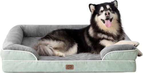 EHEYCIGA Orthopedic Dog Beds for Extra Large Dogs, Waterproof Memory Foam XL Pet Bed with Sides, Non-Slip and Egg-Crate Foam Big Dog Couch Bed with Washable Removable Cover, Grey - Image 277