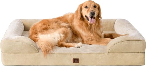 EHEYCIGA Orthopedic Dog Beds for Extra Large Dogs, Waterproof Memory Foam XL Pet Bed with Sides, Non-Slip and Egg-Crate Foam Big Dog Couch Bed with Washable Removable Cover, Grey - Image 284