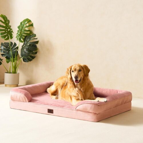 EHEYCIGA Orthopedic Dog Beds for Extra Large Dogs, Waterproof Memory Foam XL Pet Bed with Sides, Non-Slip and Egg-Crate Foam Big Dog Couch Bed with Washable Removable Cover, Grey - Image 286