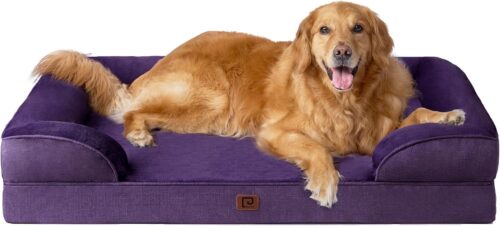 EHEYCIGA Orthopedic Dog Beds for Extra Large Dogs, Waterproof Memory Foam XL Pet Bed with Sides, Non-Slip and Egg-Crate Foam Big Dog Couch Bed with Washable Removable Cover, Grey - Image 287