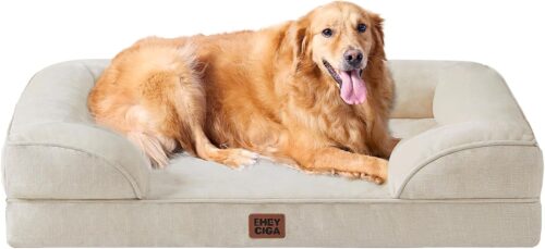 EHEYCIGA Orthopedic Dog Beds for Extra Large Dogs, Waterproof Memory Foam XL Pet Bed with Sides, Non-Slip and Egg-Crate Foam Big Dog Couch Bed with Washable Removable Cover, Grey - Image 292
