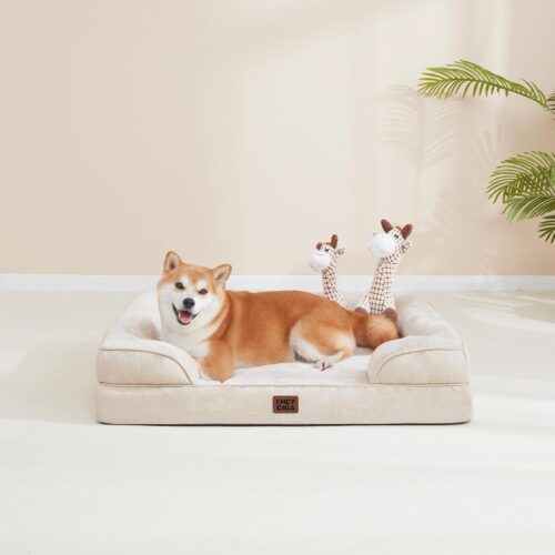 EHEYCIGA Orthopedic Dog Beds for Extra Large Dogs, Waterproof Memory Foam XL Pet Bed with Sides, Non-Slip and Egg-Crate Foam Big Dog Couch Bed with Washable Removable Cover, Grey - Image 293