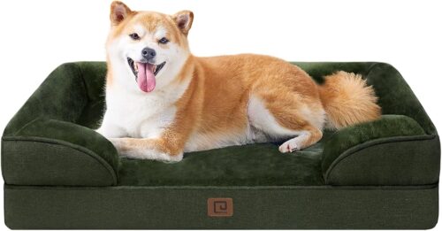 EHEYCIGA Orthopedic Dog Beds for Extra Large Dogs, Waterproof Memory Foam XL Pet Bed with Sides, Non-Slip and Egg-Crate Foam Big Dog Couch Bed with Washable Removable Cover, Grey - Image 295