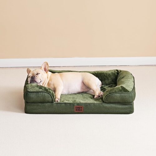 EHEYCIGA Orthopedic Dog Beds for Extra Large Dogs, Waterproof Memory Foam XL Pet Bed with Sides, Non-Slip and Egg-Crate Foam Big Dog Couch Bed with Washable Removable Cover, Grey - Image 296