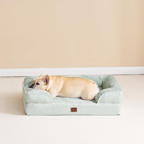 EHEYCIGA Orthopedic Dog Beds for Extra Large Dogs, Waterproof Memory Foam XL Pet Bed with Sides, Non-Slip and Egg-Crate Foam Big Dog Couch Bed with Washable Removable Cover, Grey - Image 307