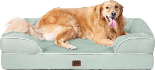 EHEYCIGA Orthopedic Dog Beds for Extra Large Dogs, Waterproof Memory Foam XL Pet Bed with Sides, Non-Slip and Egg-Crate Foam Big Dog Couch Bed with Washable Removable Cover, Grey - Image 311