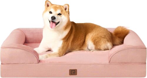 EHEYCIGA Orthopedic Dog Beds for Extra Large Dogs, Waterproof Memory Foam XL Pet Bed with Sides, Non-Slip and Egg-Crate Foam Big Dog Couch Bed with Washable Removable Cover, Grey - Image 312