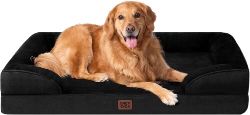 EHEYCIGA Orthopedic Dog Beds for Extra Large Dogs, Waterproof Memory Foam XL Pet Bed with Sides, Non-Slip and Egg-Crate Foam Big Dog Couch Bed with Washable Removable Cover, Grey - Image 316