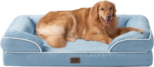 EHEYCIGA Orthopedic Dog Beds for Extra Large Dogs, Waterproof Memory Foam XL Pet Bed with Sides, Non-Slip and Egg-Crate Foam Big Dog Couch Bed with Washable Removable Cover, Grey - Image 318