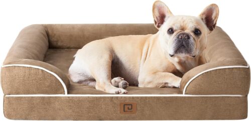 EHEYCIGA Orthopedic Dog Beds for Extra Large Dogs, Waterproof Memory Foam XL Pet Bed with Sides, Non-Slip and Egg-Crate Foam Big Dog Couch Bed with Washable Removable Cover, Grey - Image 319