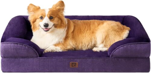 EHEYCIGA Orthopedic Dog Beds for Extra Large Dogs, Waterproof Memory Foam XL Pet Bed with Sides, Non-Slip and Egg-Crate Foam Big Dog Couch Bed with Washable Removable Cover, Grey - Image 320