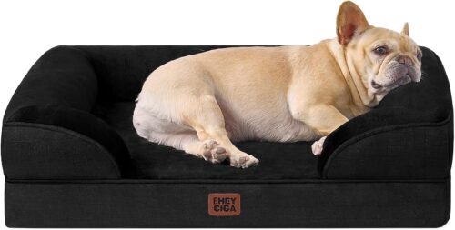 EHEYCIGA Orthopedic Dog Beds for Extra Large Dogs, Waterproof Memory Foam XL Pet Bed with Sides, Non-Slip and Egg-Crate Foam Big Dog Couch Bed with Washable Removable Cover, Grey - Image 322