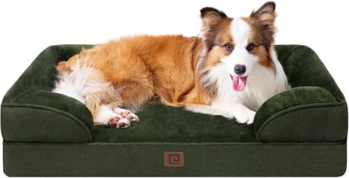 EHEYCIGA Orthopedic Dog Beds for Extra Large Dogs, Waterproof Memory Foam XL Pet Bed with Sides, Non-Slip and Egg-Crate Foam Big Dog Couch Bed with Washable Removable Cover, Grey - Image 323